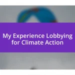 My Experience Lobbying for Climate Action