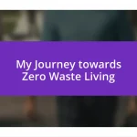 My Journey towards Zero Waste Living